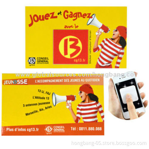 Mobile Screen Cleaner, Made of 20% Nylon and 80% Polyester